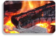 burning wood